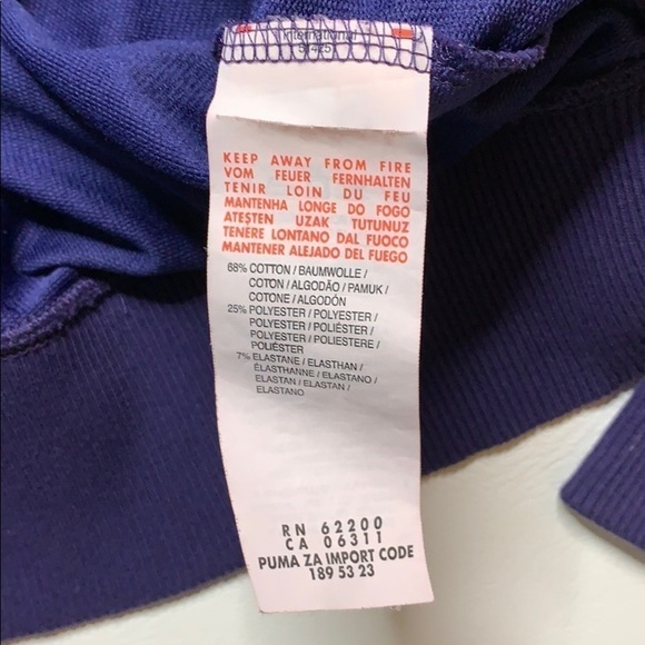 Puma Spell Out Scoop Neck Lightweight‎ Pullover Purple S - Picture 4 of 7